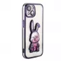 iLike Apple iPhone 14 Silikona Maciņš Print Desire Rabbit Purple