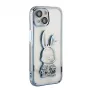 iLike Apple iPhone 15 Silikona Maciņš Print Desire Rabbit Zils