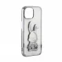 iLike Apple iPhone 15 Silikona Maciņš Print Desire Rabbit Sudraba