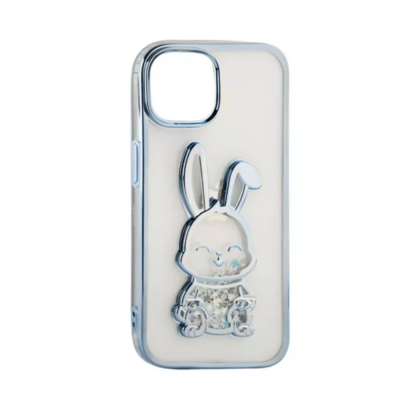 iLike Apple iPhone 15 Pro Silikona Maciņš Print Desire Rabbit Zils
