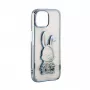iLike Apple iPhone 15 Pro Silikona Maciņš Print Desire Rabbit Zils