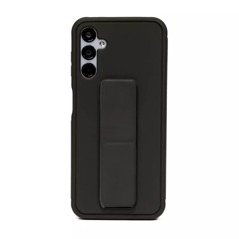 iLike Samsung Galaxy A14 5G Silikona Maciņš ar Statīvu Melns