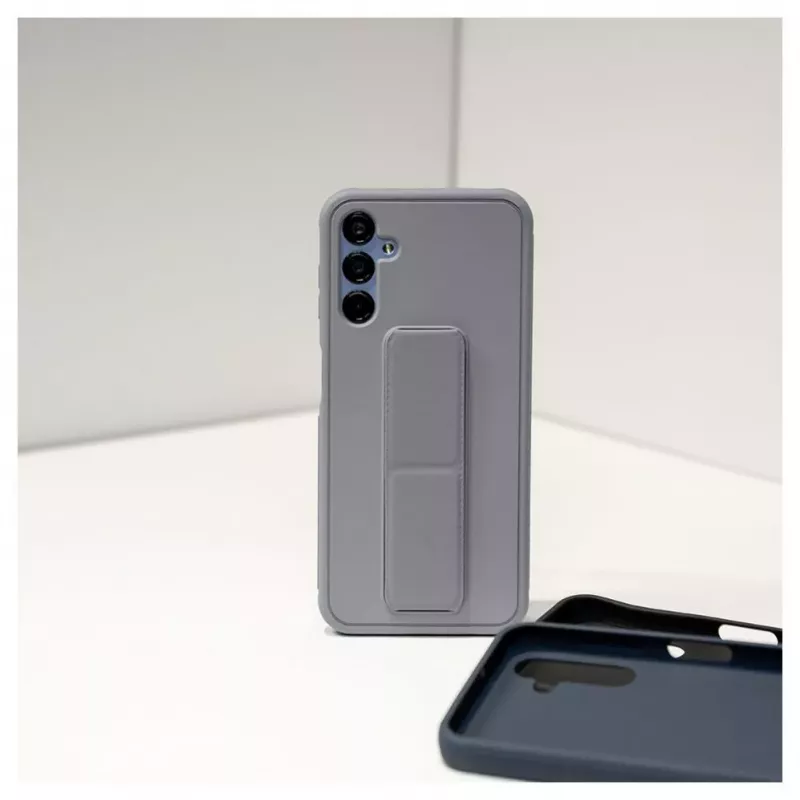 iLike Samsung Galaxy A14 5G Silikona Maciņš ar Statīvu Purpura