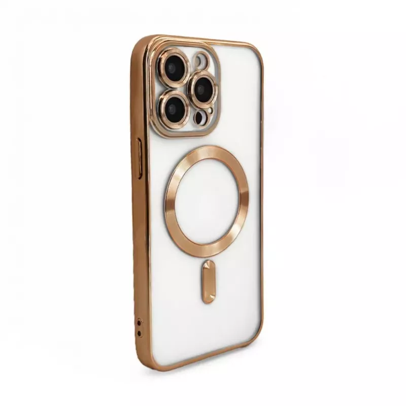iLike Apple iPhone 15 Pro Electroplate TPU Case with MagSafe Transparent Gold