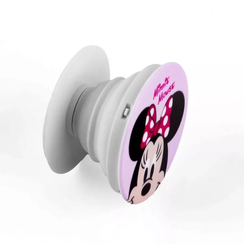 iLike Universal Pop Holder Minni Mouse - Tālruņa turētājs un statīvs, Disney Minnie Mouse dizains, salokāms, 360° rotācija, spēcīga līme
