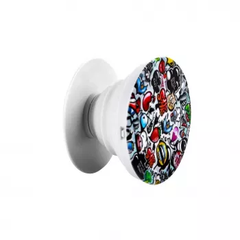 iLike Universal Pop Holder Stickers - Melns - 1 iepakojums