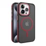 iLike Apple iPhone 15 Pro Dual Metal Frame Magsafe Case Red