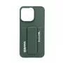 iLike Apple iPhone 15 Pro Leather Hidden Pocket Stand Cover Green