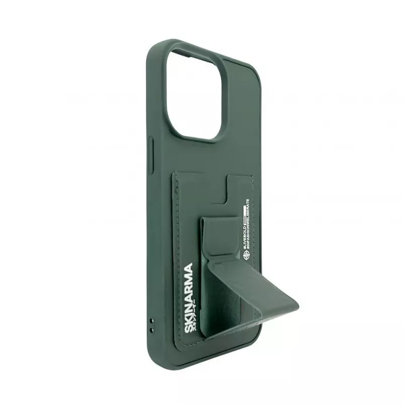 iLike Apple iPhone 15 Pro Max Leather Hidden Pocket Stand Cover Green