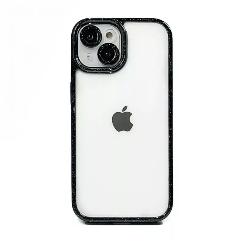 iLike Apple iPhone 15 Pro Max Stars Lens Acrylic Cover Black