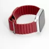 Connect 20mm Flat Head Leather - Silicone Loop Magnetic Watch Strap (130mm M/L) Wine Red