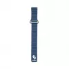 Connect 20mm Flat Head Leather-Silicone Loop Magnetic Watch Strap (130mm M/L) Midnight Blue