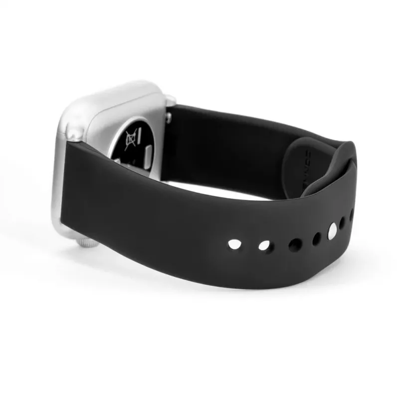 Connect 22mm Silikona Cilpas Pulksteņa Siksniņa (S/M 110mm) Melna