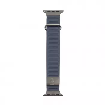 Connect Watch 38/40/41mm Īstas ādas magnētiskā piesūcekņa siksniņa Indigo Blue