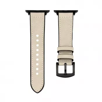 Connect Watch 38/40/41mm Silikona ādas pulksteņa siksniņa (132mm M/L) Balta