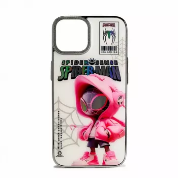 iLike Apple iPhone 12 PC Silikona Maciņš Spider Sense Balts Rozā