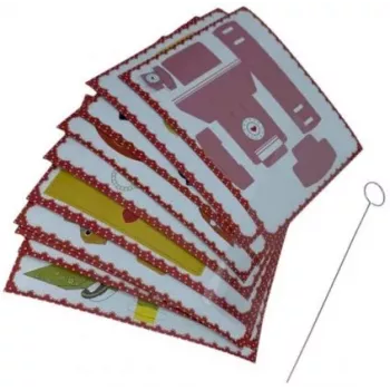 iLike S7 3-in-1 piederumu komplekts 3D drukāšanas pildspalvai - zīmēšanas dēlis, papīra veidnes, tīrīšanas adata