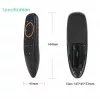 CP G10s Universal Smart TV Air Mouse - Bezvadu / IR Tālvadības pults ar Balss palīgu un Žiroskopu Melna
