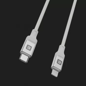 Evelatus USB-C to Lightning kabelis 1,2m 60W (MFI09) Alumīnija korpuss Pīts Balts