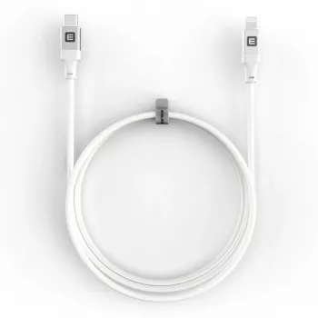 Evelatus USB-C to Lightning kabelis 1,2m 60W (MFI09) Alumīnija korpuss Pīts Balts