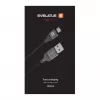Evelatus USB-A uz USB-C kabelis 1,2m pīts neilons melns