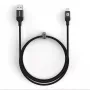Evelatus USB-A uz USB-C kabelis 1,2m pīts neilons melns