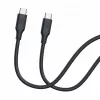 Evelatus USB-C uz USB-C Silikona Kabelis 1,2m 60W / 20V 3A Melns