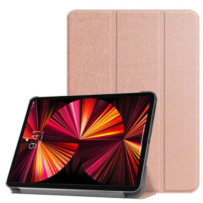 iLike iPad Mini 5 7.9 Tri-Fold Eco-Leather Stand Case Rose Gold