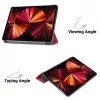 iLike Galaxy Tab S9 Plus 12.4 Tri-Fold Eco-Leather Stand Case Coral Pink