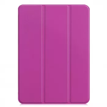 iLike Galaxy Tab S8 Plus 12.4 Tri-Fold Eco-Leather Stand Case Purple