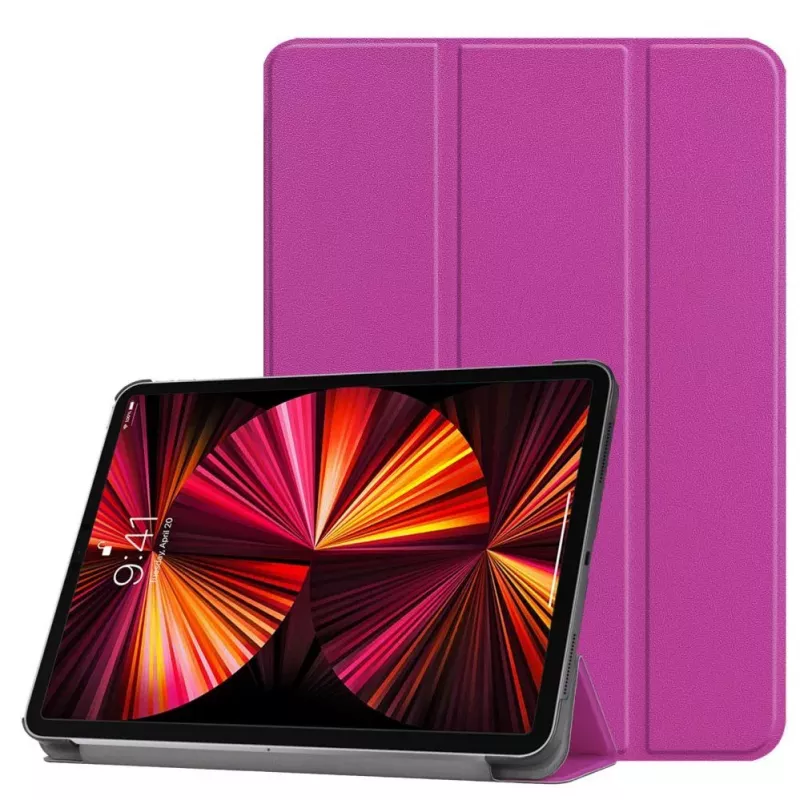 iLike IdeaTab M10 10.1 3rd Gen Tri-Fold Eco-Leather Stand Case Purple