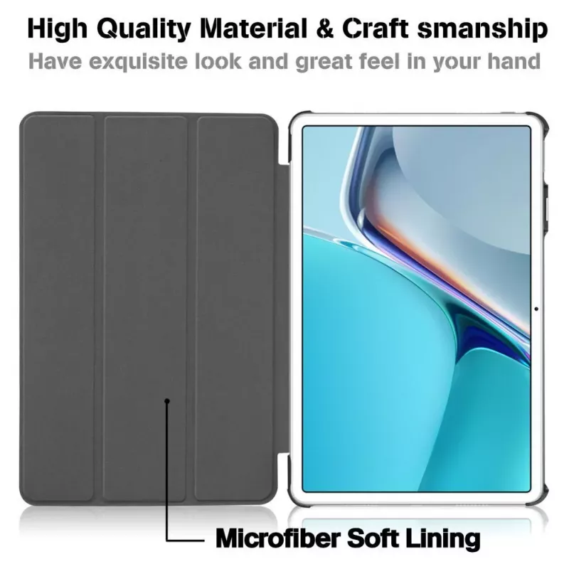 iLike Galaxy Tab S9 Plus 12.4 Tri-Fold Eco-Leather Stand Case Sky Blue
