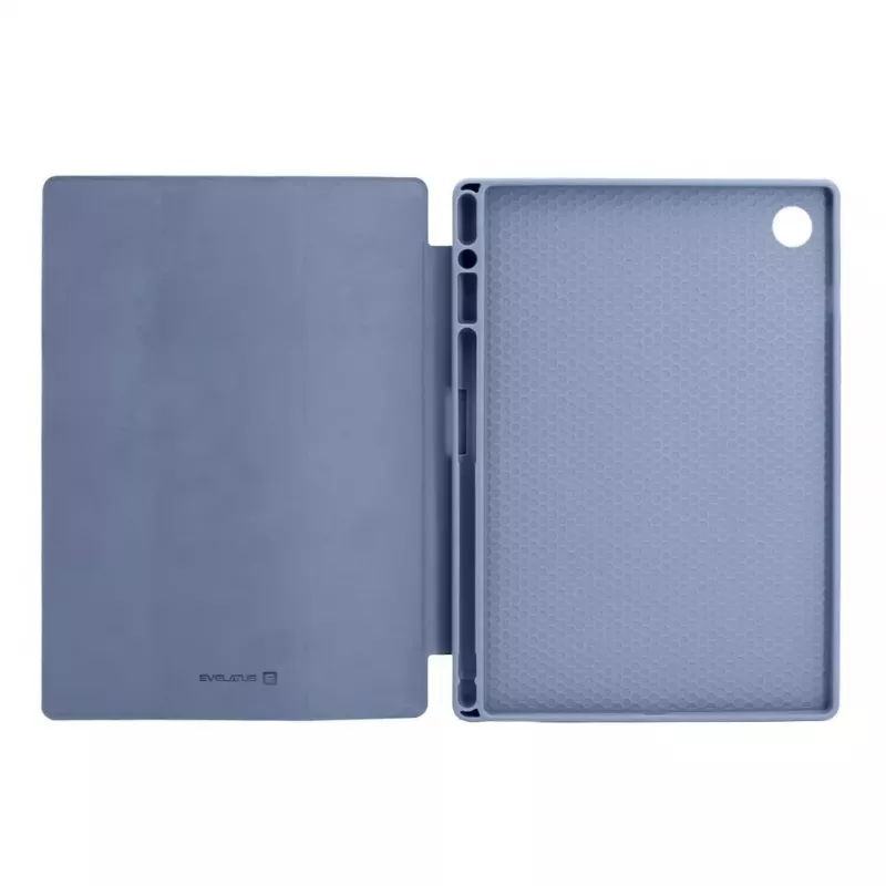 Evelatus Galaxy Tab A8 10.5 planšetdatora maciņš ar imitācijas mikrošķiedras iekšpusi Lavender Gray