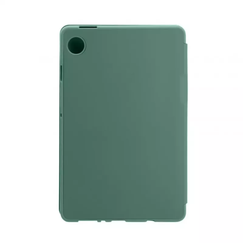 Evelatus Galaxy Tab A9 planšetdatora maciņš ar imitētu mikrošķiedru iekšpusē, zaļš
