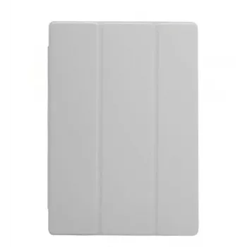 Connect Samsung Galaxy Tab A9 Folio vāciņš ar mikrofiber iekšpusi sudraba krāsā
