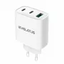Evelatus 45W Max Fast Charger EU USB-C1/USB-C1/USB-A - RCE-4501ACCL White