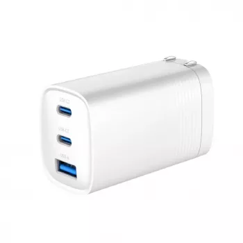 Evelatus 65W Max Fast Charger CN USB-C1/USB-C1/USB-A White