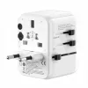 EVELATUS 35W World Travel Adapter ar 1 PD USB-C, 2 USB-C, 2 USB-A, Balts