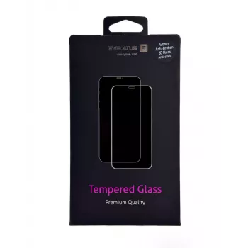 Evelatus Samsung S23 Rubber Anti-Broken 3D Glass Full Cover Japan Glue Anti-Static Black