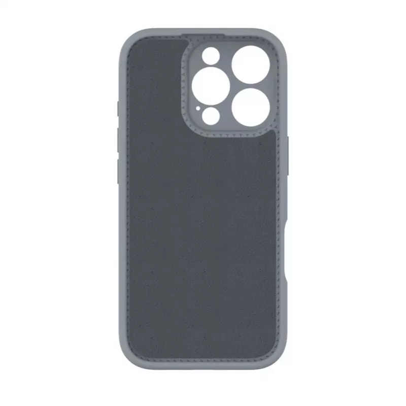 Evelatus Apple iPhone 16 Pro Premium MagSafe ar Statīvu Soft Touch Silikona Maciņš Sudraba