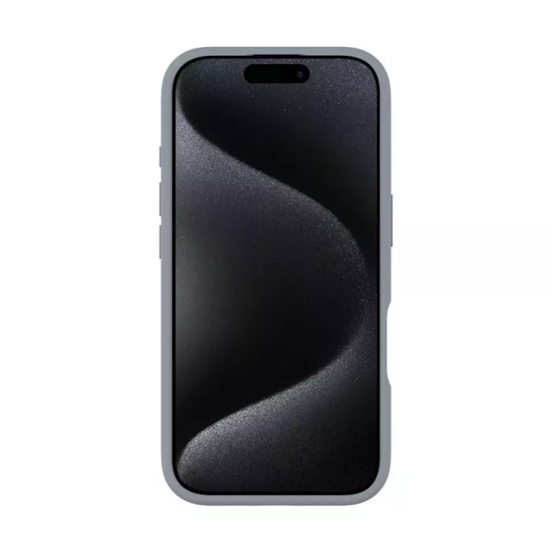 Evelatus Apple iPhone 16 Pro Premium MagSafe ar Statīvu Soft Touch Silikona Maciņš Sudraba