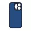 Evelatus Apple iPhone 16 Pro Max Premium MagSafe ar Statīvu Mīksta Pieskāriena Silikona Maciņš Tumši Zils