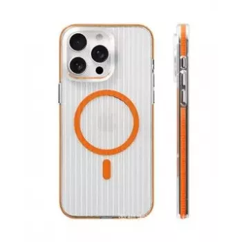 Evelatus Apple iPhone 16 Suitcase MagSafe Case Transparent Orange