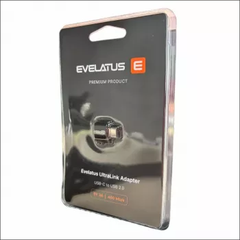 Evelatus UltraLink OTG Adapter USB-C uz USB 3.0 5V 3A 5 Gbps Melns