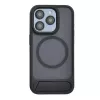 Evelatus Apple iPhone 15 Pro Rubber Coated MagSafe With Stand Case Black