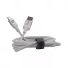Evelatus USB-A uz USB-C kabelis 2M alumīnija korpuss pīts balts