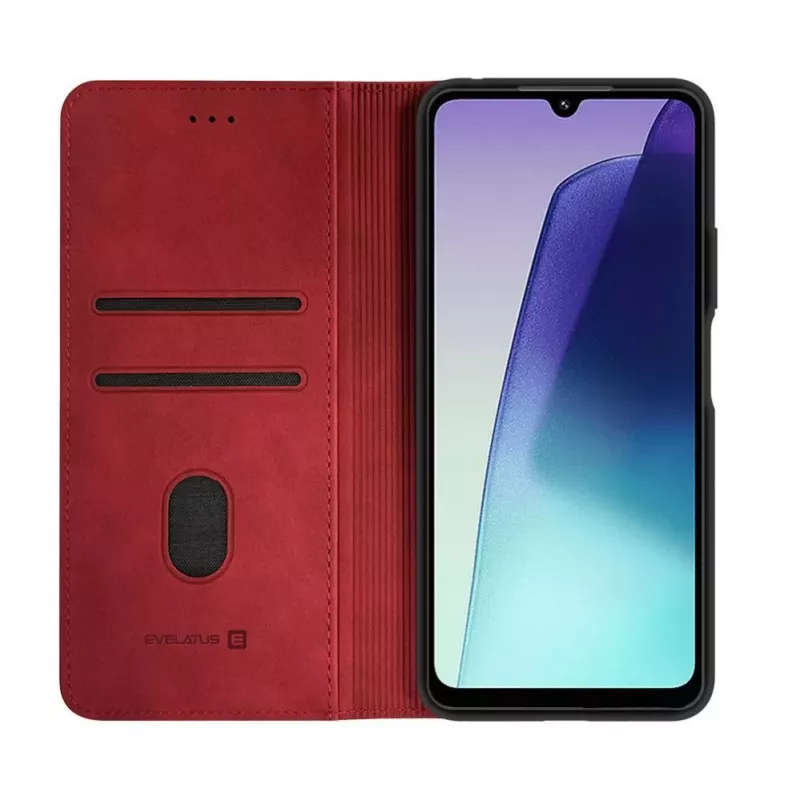 Evelatus Xiaomi Redmi 14C 4G/ 14C 5G / Redmi A4 / POCO C75 PU Ādas Grāmatas Maciņš Sarkans