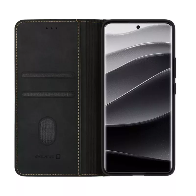 Evelatus Xiaomi Redmi Note 14 Pro Plus Book Case Black