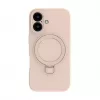 Evelatus Apple iPhone 16 Premium Magsafe ar Statīvu Soft Touch Silikona Maciņš Pink Sand