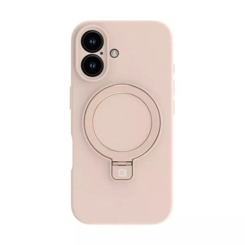 Evelatus Apple iPhone 16 Premium Magsafe ar Statīvu Soft Touch Silikona Maciņš Pink Sand